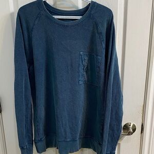 Mossimo Supply Denim Blue Cotton Long Sleeve Crew Neck Men’s Size XL Fall Winter